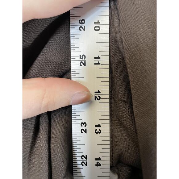 Womens Lindsay Dress Pants 18 Long Brown Stretch Trouser Bootcut Career Zip Fly - Picture 3 of 9